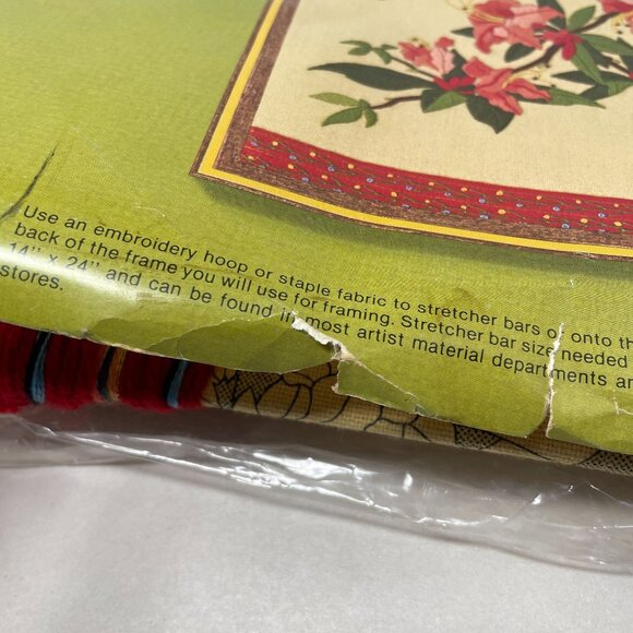 Sunset Stitchery Vintage 1980 Songbird of Orient Embroidery Kit Bluebird Azalea - Picture 6 of 16